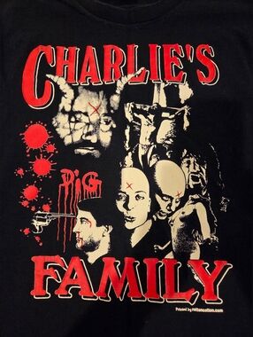 ☠️CHARLIE'S FAMILY - VINTAGE MOVIE SHIRT - HOMEMADE SLEEVELESS - MENS SIZE L